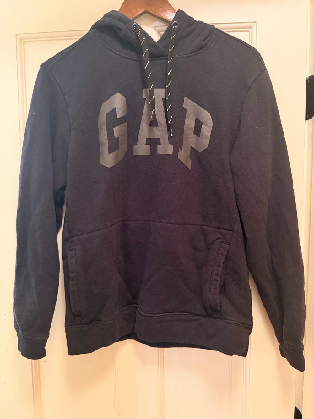 GAP Black Logo Arch Pullover Hoodie Sweatshirt Fleece